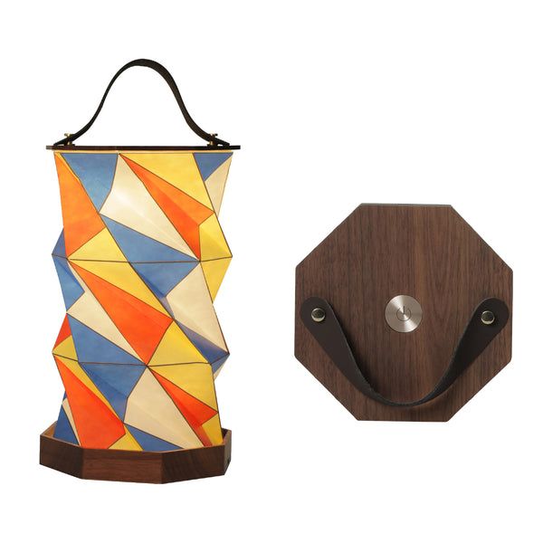 Solid wood rotating light