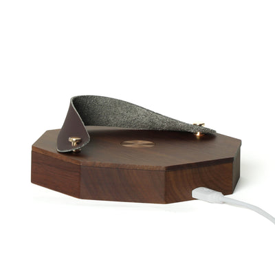 Solid wood rotating light