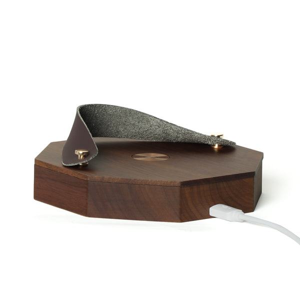 Solid wood rotating light