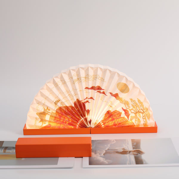 Creative cultural lamp with foldable structure for modern interiors